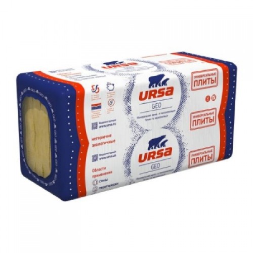 Утеплитель Ursa GEO П-15 Универсальные плиты 1250х600х100 мм, 5 шт. уп
