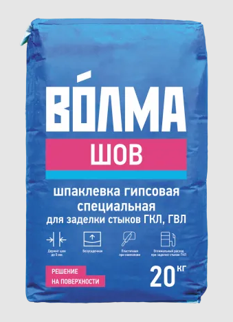 Волма Шов 25кг Шпаклевка сухая гипсовая