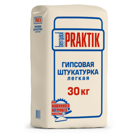 Штукатурка гипсовая легкая Bergauf Praktik 30кг.