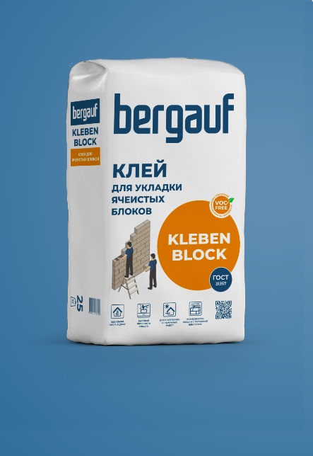 Клей Bergauf Kleben Block Зима 25 кг.