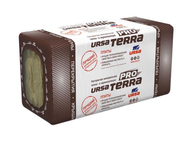 Утеплитель Ursa Terra Pro 34 PN 1000х610х100 мм, 20 шт. в уп