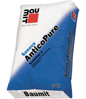 Baumit Известковая штукатурка для выполнения накрывки Sanova AnticoPure Fine 25кг/42 под