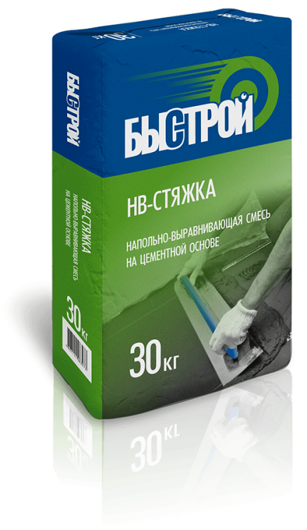 БЫСТРОЙ Стяжка бетонная для полов НВ-стяжка, мешок 30кг/48под