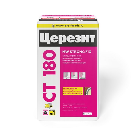 Ceresit  CT 180 Клей фасадный для мин.ваты 25 кг/48под