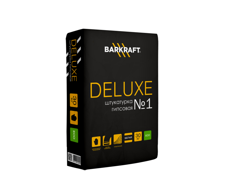 BARKRAFT Штукатурка DELUXE гипсовая ручного нанесения, 30 кг/45шт