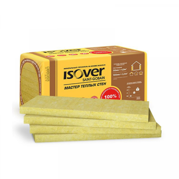 Утеплитель Изовер Мастер Теплых Стен 1000х600х50 мм 8шт. уп