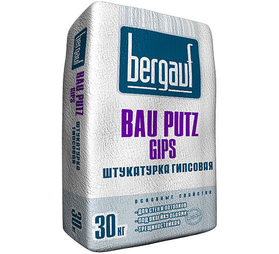 Штукатурка гипсовая Bergauf Bau Putz Gips 30 кг.